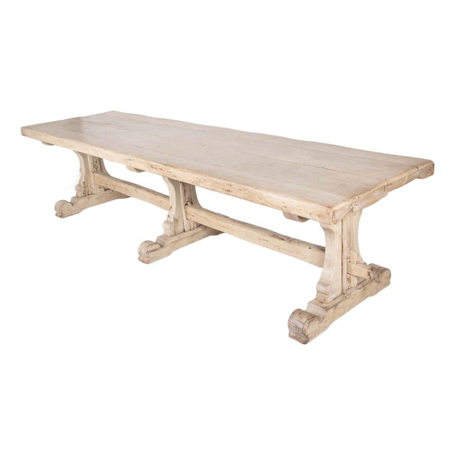 19th Century Italian Baroque Style Refectory Table, 10 Feet Long For Sale