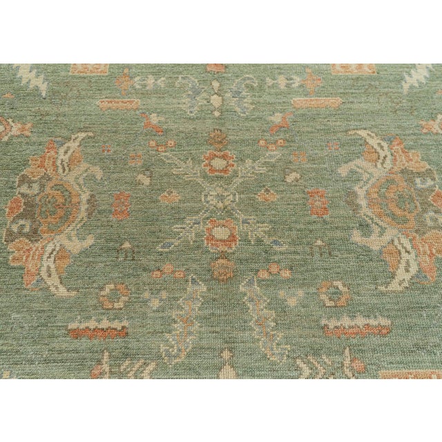 Turkish Oushak Rug 10'2" x 14'4" For Sale - Image 4 of 4