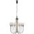 Kelly Wearstler for Visual Comfort Signature Reverie Medium Single Tier Chandelier in Clear Ribbed Glass and Bronze For Sale