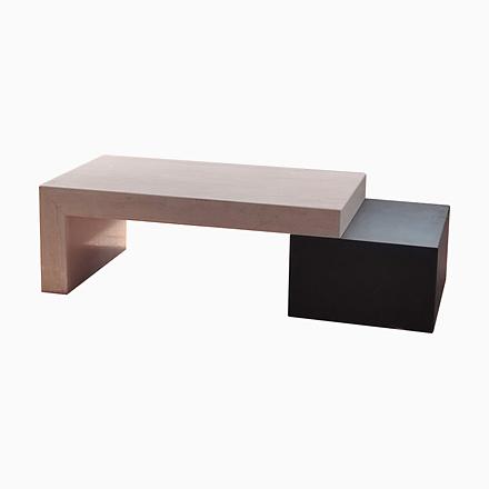 Stone Norita Coffee Table in Polished Travertine Marble and Black Slate Base by Joaquín Moll for Meddel, 2003 For Sale - Image 7 of 7