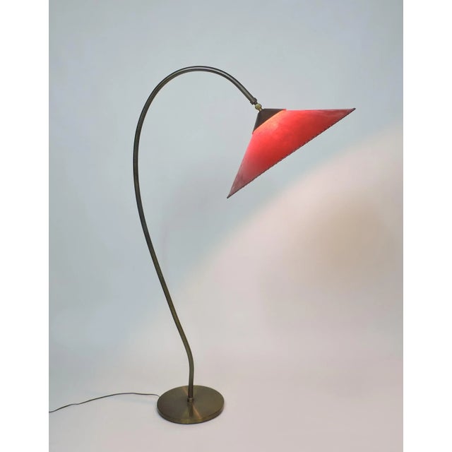 On Hold - Russel Wright Style Mid Century Modern Floor Lamp With Cone Parchment Shade For Sale In Philadelphia - Image 6 of 11