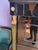 Elegant original secretary desk, expertly ebonized, with 4 large drawers, very beautiful cabinet in birch burl, flanked by...
