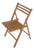 Vintage Folding Chair with Curved Seat in Light Oak For Sale
