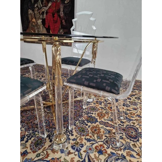 2000 - 2009 Modern Round Table and Chairs, Set of 5 For Sale - Image 5 of 7