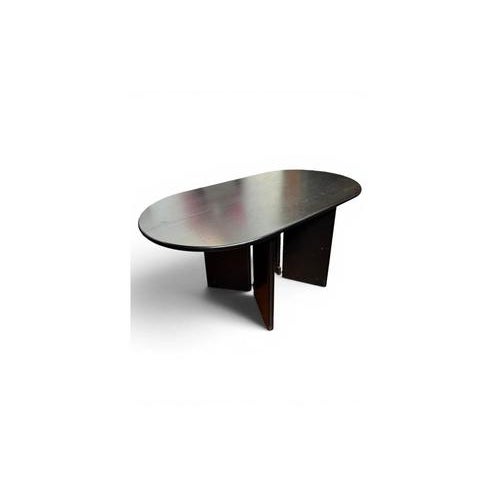 Vintage Brutalist Dark Wood Folding Table, 1970s For Sale - Image 4 of 9