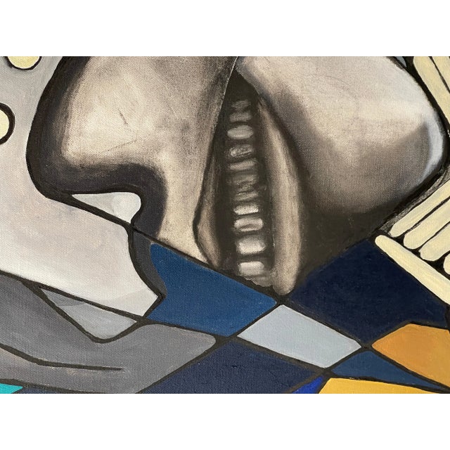 Abstract Don Bailey “Waiting for a Crow Bullet” Painting 1990 For Sale - Image 3 of 13