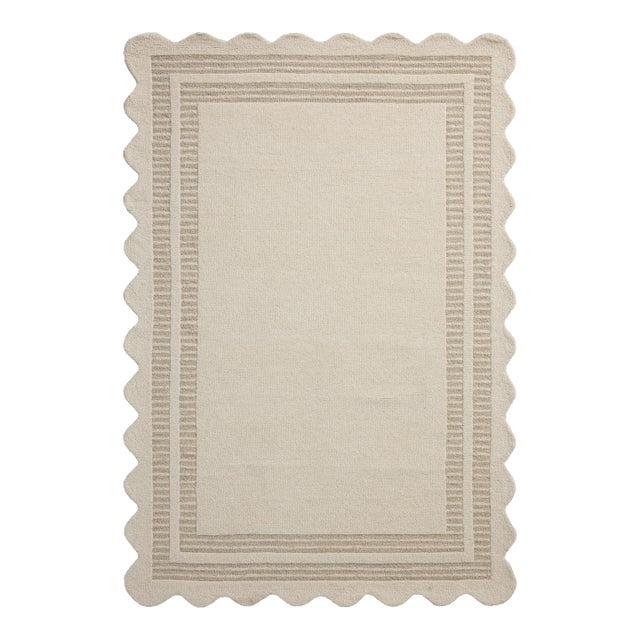 Chris Loves Julia x Loloi Scottie Ivory / Grey 3'-6" x 5'-6" Accent Rug For Sale