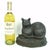 A large and substantial antique cast-iron doorstop featuring a cat peacefully resting on an ornate raised platform. Heavy...