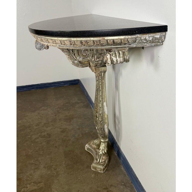 Early 20th Century Italian Neoclassical Console Table With Granite Top For Sale - Image 14 of 17