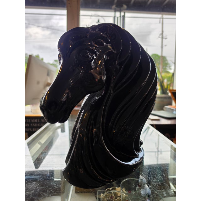 1970s Ceramic Horse Head For Sale In Charleston - Image 6 of 16