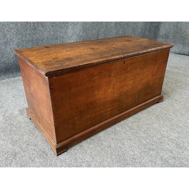 American 19th Century Solid Mahogany Blanket Chest For Sale - Image 3 of 14