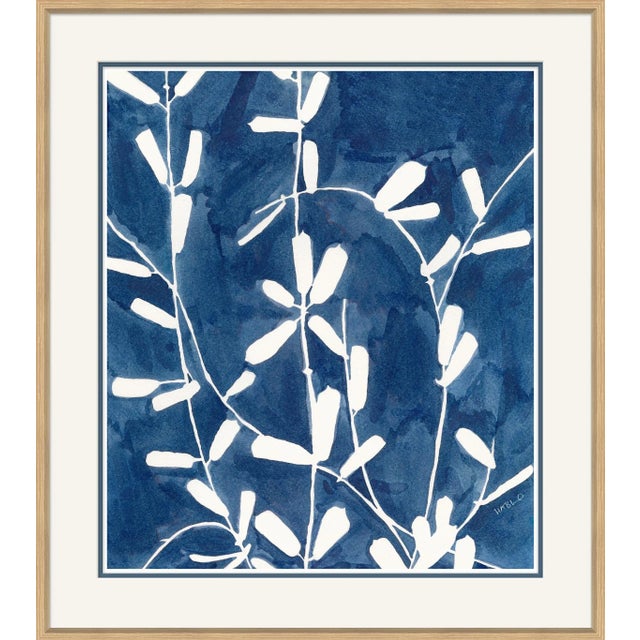 Contemporary Indigo Paddleleaf Framed Art Print by Susan Hable For Sale - Image 3 of 3