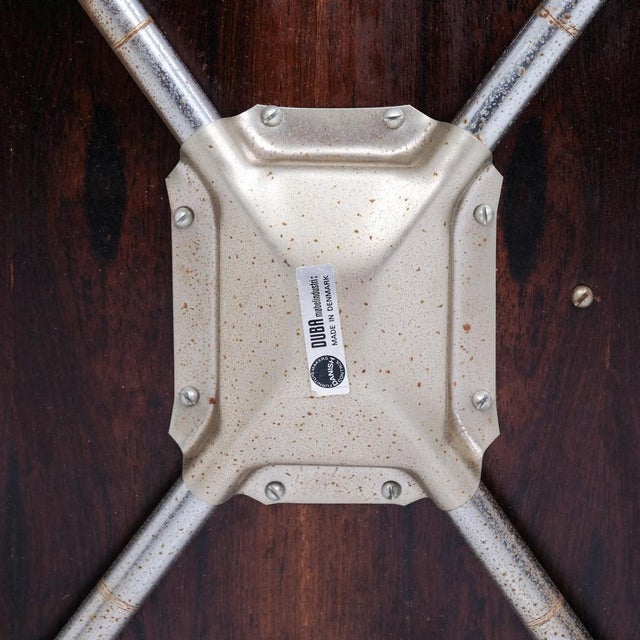 Conference Chairs in Rosewood and Light Grey Fabric from Duba, 1960s, Set of 4 For Sale - Image 10 of 11