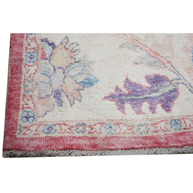 Traditional Pakistani Oushak Hand Knotted Wool Rug, 10'x13'9" For Sale - Image 3 of 5