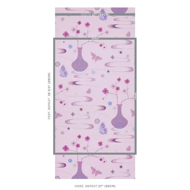 Part of the Cristina Buckley collection, Fantasia wallpaper is a whimsical take on traditional chinoiserie themes....