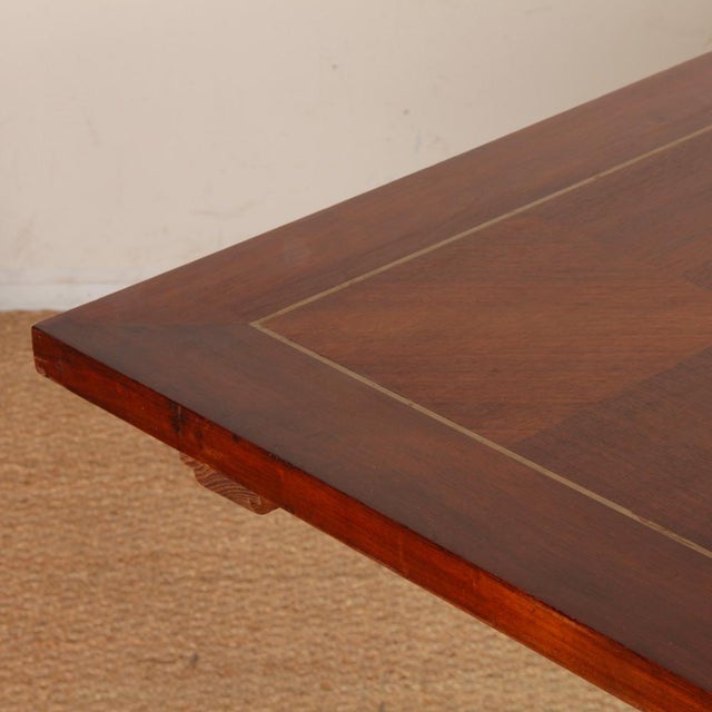 Brown French Wooden Dining Table, 1940s For Sale - Image 8 of 15