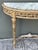 White Vintage French Giltwood Marble Top Demilune Console Tables - A Pair For Sale - Image 8 of 12