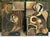 Pair Mid-Century Picasso-Style Carved & Gilded Wood Panels Attributed to Enrico Baj For Sale - Image 14 of 18