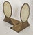 Chinese Antique Chinese Carved Jade Bookends With Brass Floral Bases — Scholar Motif Pair For Sale - Image 3 of 14