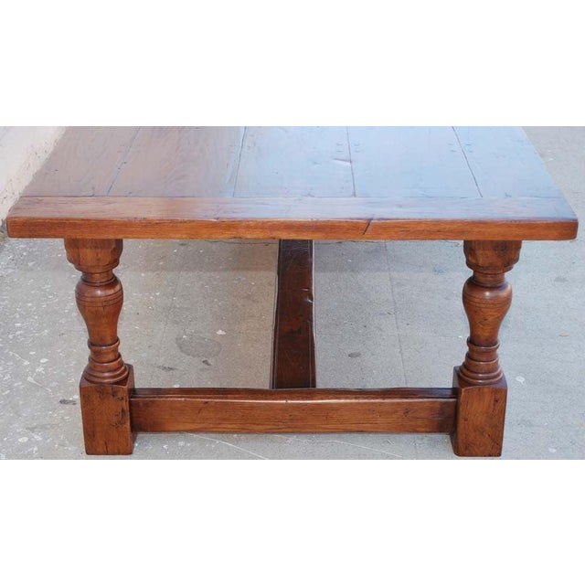 Petersen Antiques Dining Table in Reclaimed Oak, Made by Petersen Antiques For Sale - Image 4 of 9