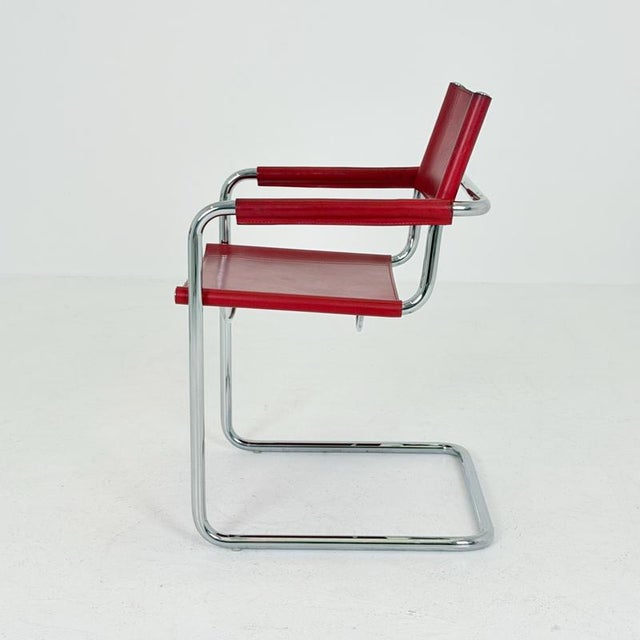 Contemporary Mid-Century Bauhaus MG5 Cantilever Armchair by Mart Stam for Matteo Grassi, Italy, 1980s For Sale - Image 3 of 18