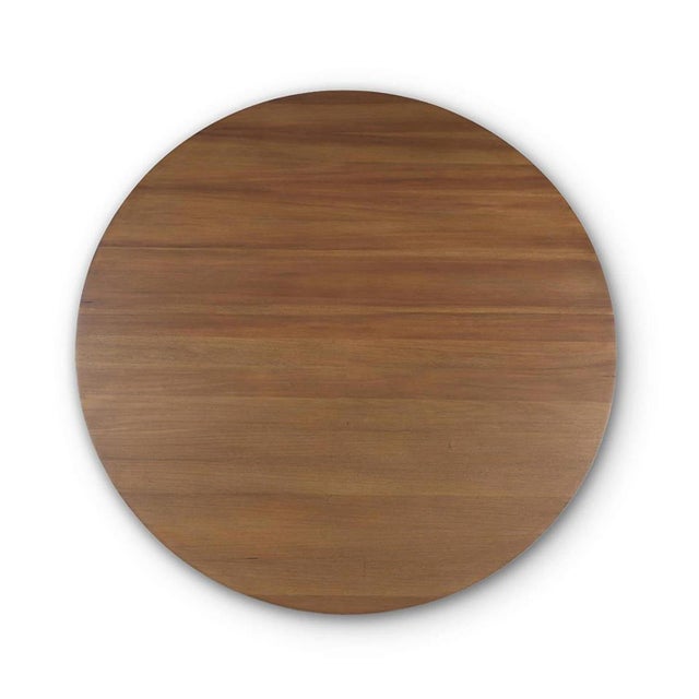 60" Round Ribbed Pedestal Dining Table - Antique French Finish For Sale In Greensboro - Image 6 of 8