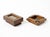 Mid-century rare Smoking Set, ashtray and cigars box Italy 1950s Wood, hand-embossed metal depicting figures of kings...