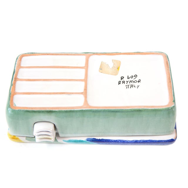 Raymor 1960s Vintage Italian Raymor Ceramic Box Ashtray Set- 5 Pieces For Sale - Image 4 of 5