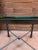 Vintage Giacometti Style Wrought Iron Side Table With Thick Glass Top For Sale - Image 4 of 7