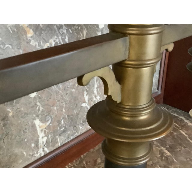 1970s Mid-Century Modern Chapman Brass 2 Light Desk Lamp For Sale - Image 10 of 14