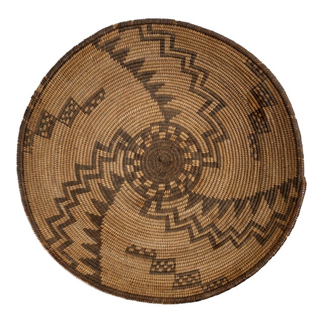 Early 20th Century Native American Indian Western Apache Basket For Sale