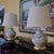 Pair of Jonathan Y Holly Marbleized Ceramic Table Lamps in Blue & White For Sale - Image 16 of 18