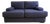 Custom Modern Upholstered Loveseat in Italian Blue Felted Wool With Luggage Stitching For Sale