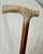 Yellow Antique 19th Century Victorian Chased Yellow Gold Filled Wood Walking Stick Cane For Sale - Image 8 of 13