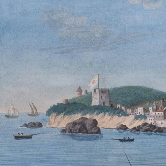 Very rare view of Ponza Island from the part of the Molo. This is a very rare and fine work of art because until 1900 it...