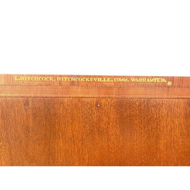 Late 20th Century Late 20th Century Hitchcock Stenciled Solid Wood Tall Chest Dresser Brass Pulls For Sale - Image 5 of 5