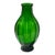 Vintage Facet Cut Emerald Green Czech Art Glass Vase For Sale