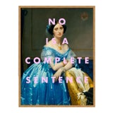 Image of No is a Complete Sentence by Lara Fowler in Gold Framed Paper, Small Art Print For Sale