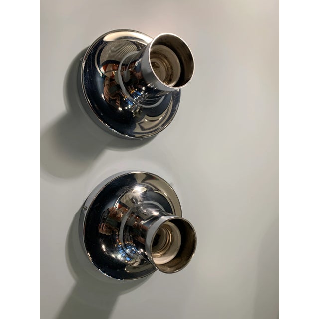 Space Age Chrome Wall Lights, Set of 2 For Sale - Image 6 of 6