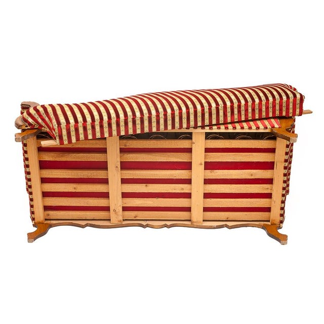 Loveseat in Silk Fabric, 1930s For Sale - Image 12 of 13