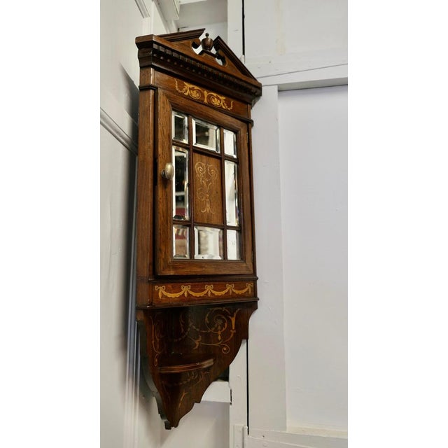 Edwardian Inlaid Corner Cupboard, 1900 For Sale - Image 3 of 8