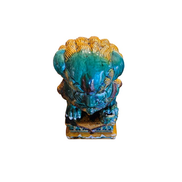Early 20th Century Early 20th Century Chinese Sancai-Glazed Foo Dog For Sale - Image 5 of 12