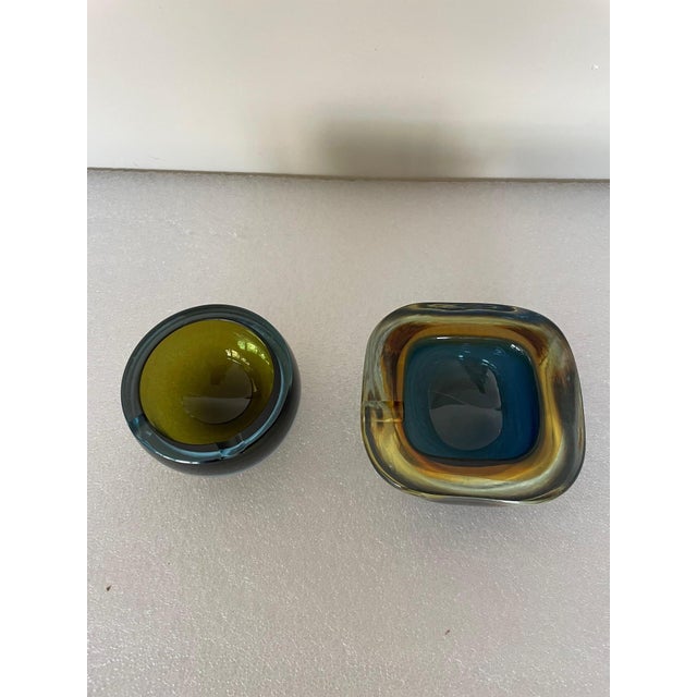 Glass Vintage Flavio Poli Style Ashtrays, 1950s, Set of 2 For Sale - Image 7 of 7