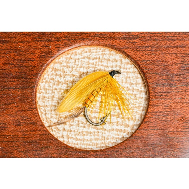 Rustic Vintage Fly Fishing Decor Tray With 12 Lures Classic Wood Frame For Sale In New York - Image 6 of 11