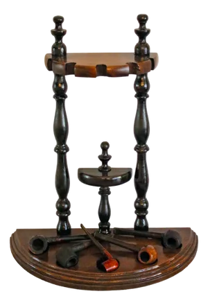Victorian Pipe Holder in Walnut