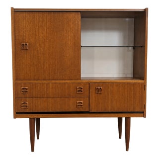 Vintage Scandinavian Teak Highboard, 1960s For Sale