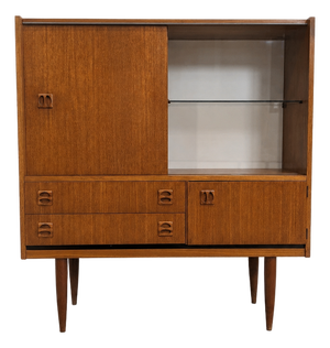 Vintage Scandinavian Teak Highboard, 1960s