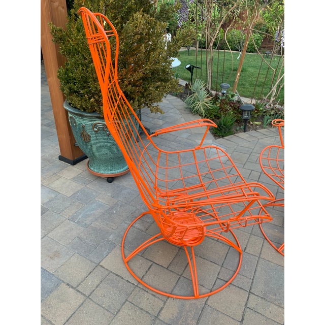 Homecrest Rocker Swivel Patio Chairs and Ottoman-Set of 3 For Sale In San Francisco - Image 6 of 12