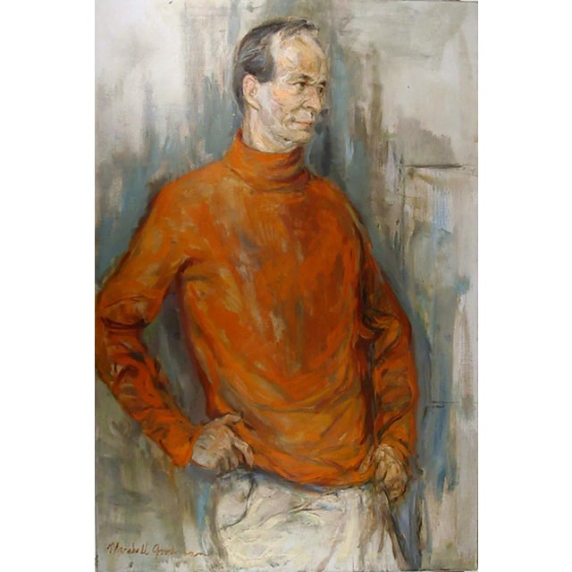 Marshall Goodman Self-Portrait, Oil Painting by Marshall Goodman 1960 For Sale