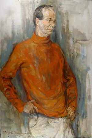 Marshall Goodman Self-Portrait, Oil Painting by Marshall Goodman 1960